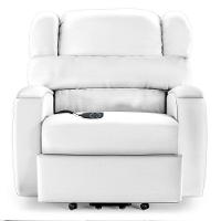 Poltrona Do Papai Reclinável Kalie Elevação Lift Elétrico Fh9 Pu Branco - Mpozenato - 3