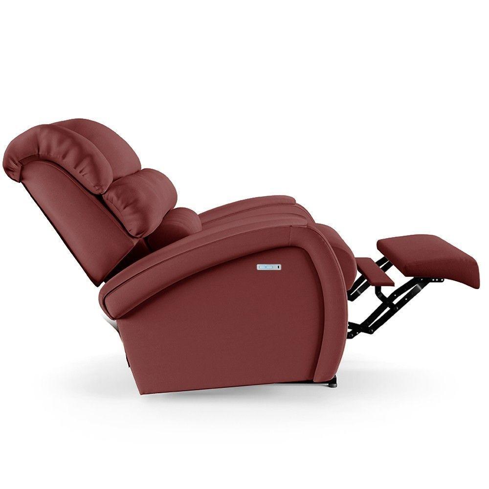 Poltrona Do Papai Reclinável Kalie Elétrica Botão Led Massagem Fh9 Pu Vermelho - 4