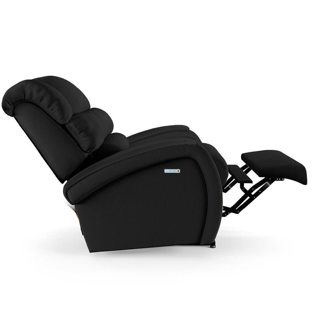 Poltrona Do Papai Reclinável Kalie Elétrica Botão Led Massagem Fh9 Pu Preto - Mpozenato - 2
