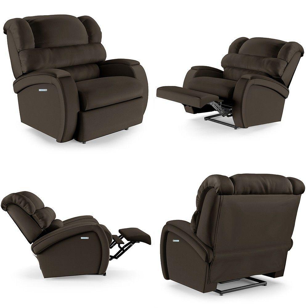Poltrona Do Papai Reclinável Kalie Elétrica Botão Led Massagem Fh9 Pu Marrom - Mpozenato - 5