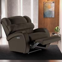 Poltrona Do Papai Reclinável Kalie Elétrica Botão Led Massagem Fh9 Pu Marrom - Mpozenato - 9