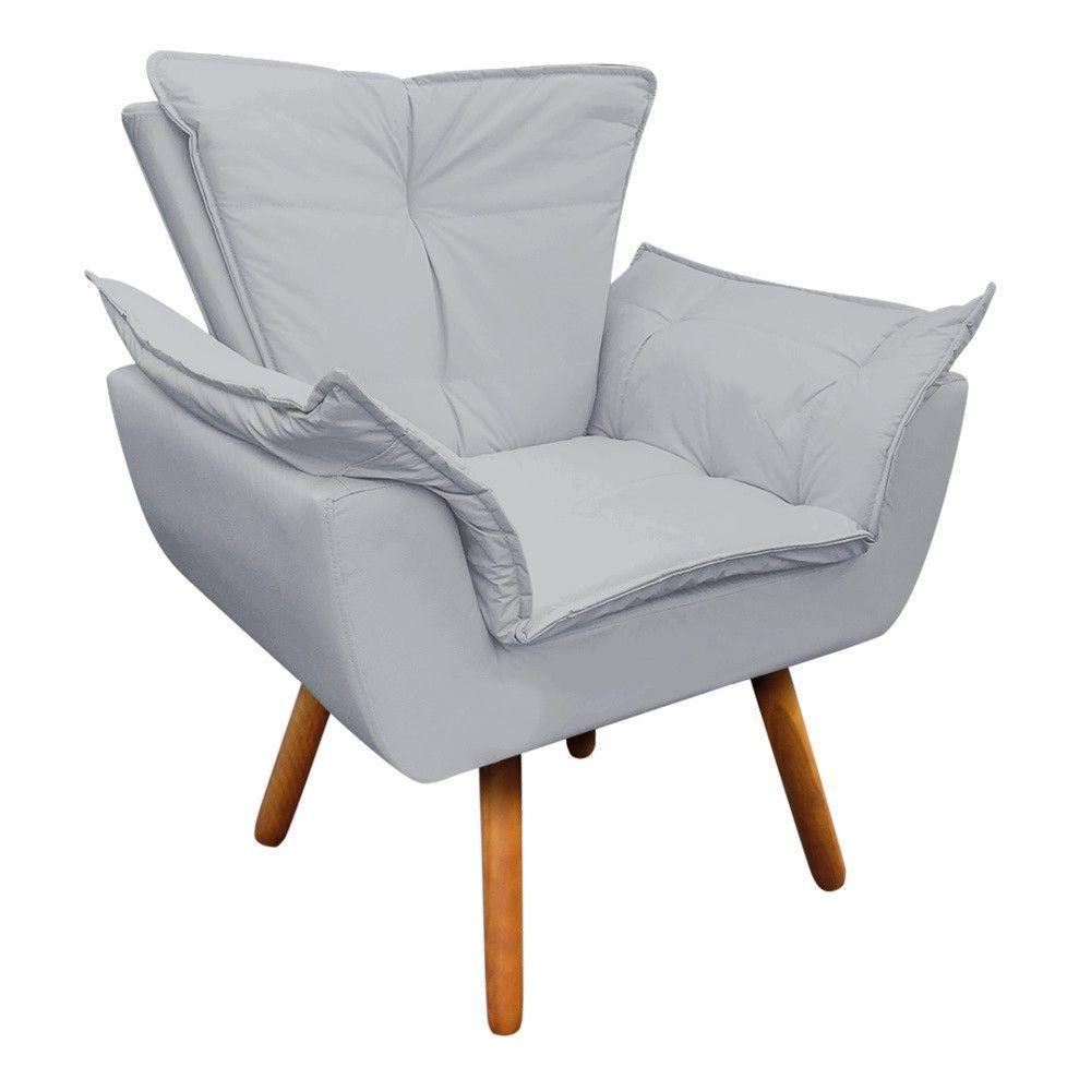 Kit Namoradeira e Poltrona Opala Corino Pés Palito - D´rossi - 8