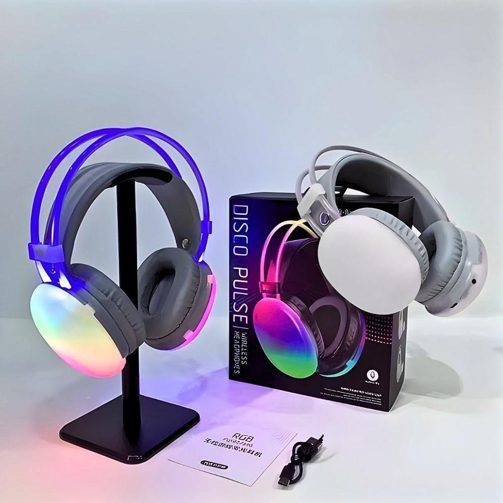 Fone De Ouvido Sem Fio Bluetooth V5.3 Com Led Rgb Headset Bluetooth Disco Pulse - 4