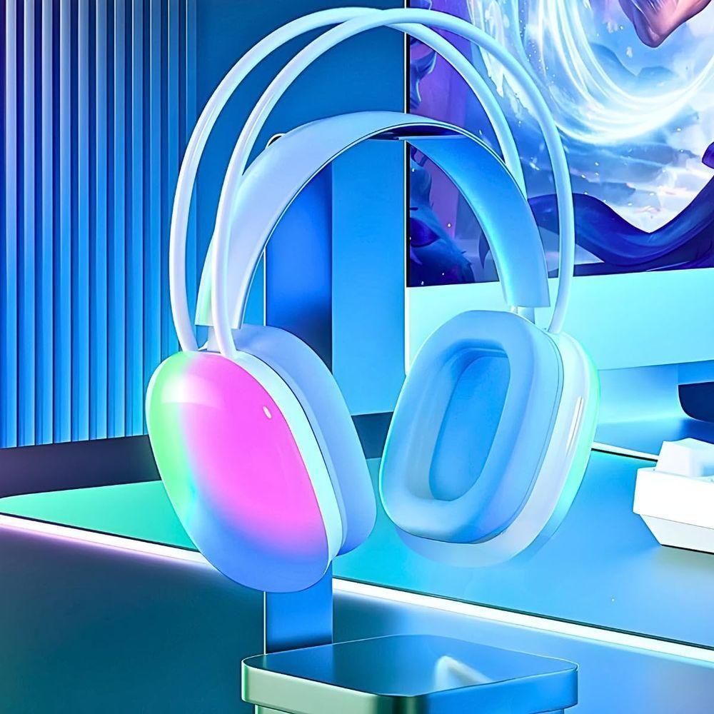 Fone De Ouvido Sem Fio Bluetooth V5.3 Com Led Rgb Headset Bluetooth Disco Pulse - 6