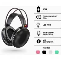 Fone De Ouvido Sem Fio Bluetooth V5.3 Com Led Rgb Headset Bluetooth Disco Pulse - 7