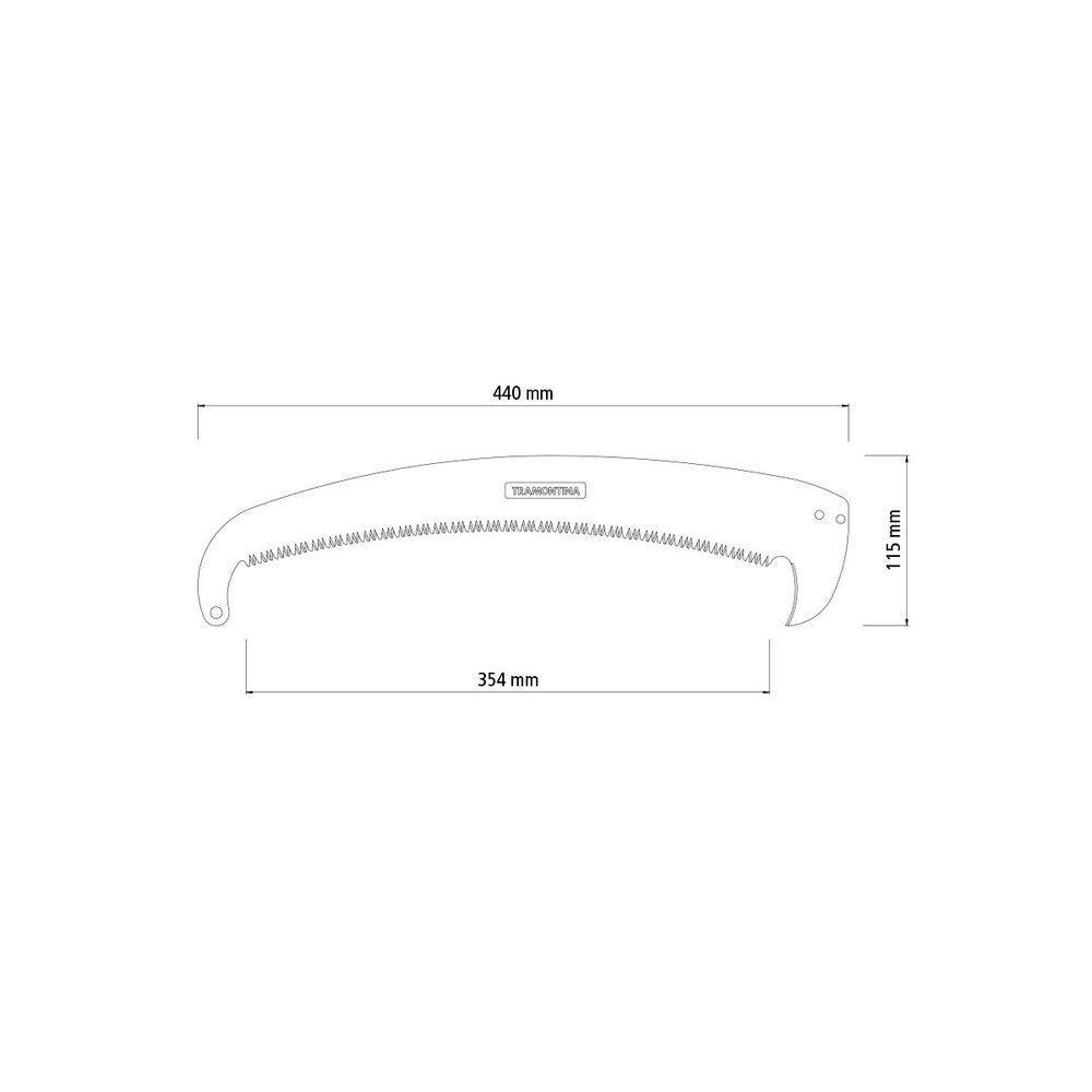 Lâmina Para Serrote Podador 14 Polegada - 355 Mm Com Gancho Tramontina Em Aço - 3