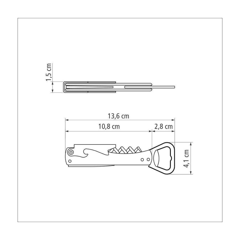 Abridor Com Saca Rolhas E Canivete Tramontina Harmoniza Com Laminas Em Aço Inox E Corpo Em Abs Preto - 4