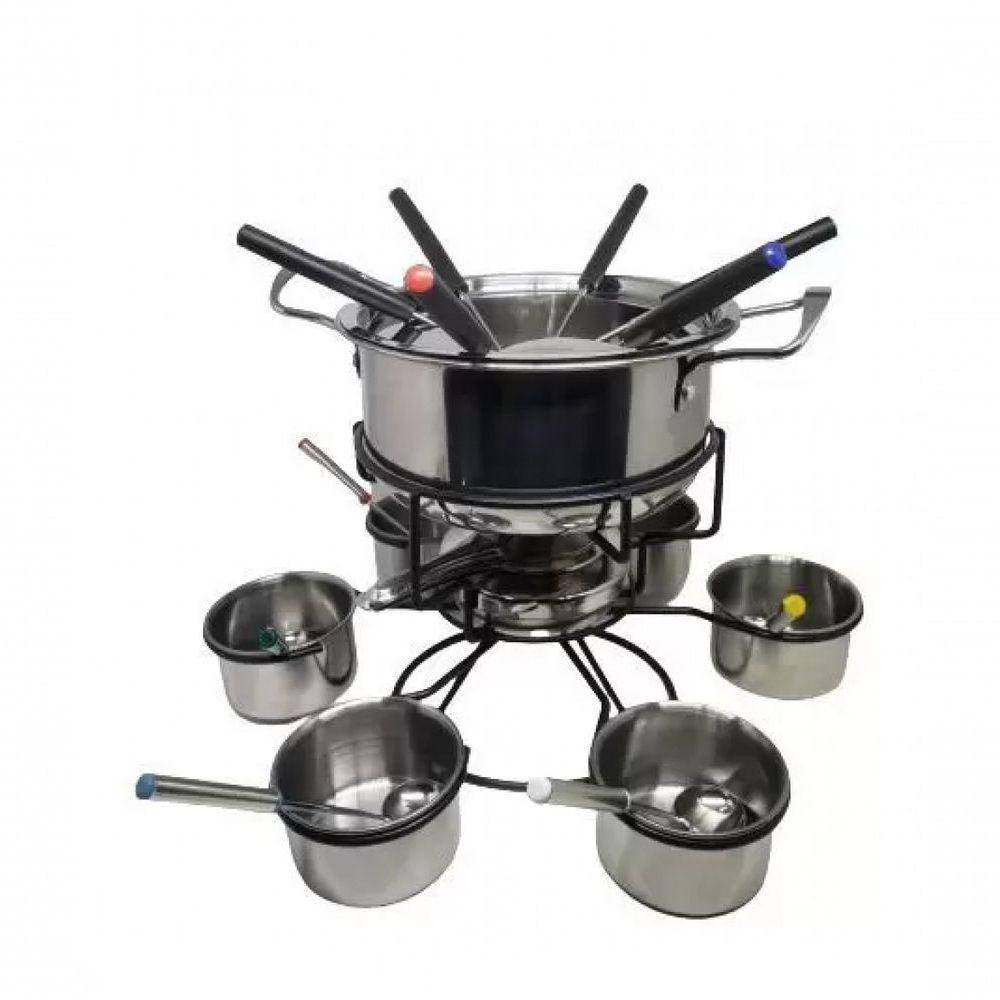 Conjunto Rechaud Fondue Completo 16cm Mimo 22 Peças Inox - 5