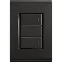 Conjunto 4x2 Com 2 Interruptores Simples 10 A 250 V Tramontina Liz Grafite - 1