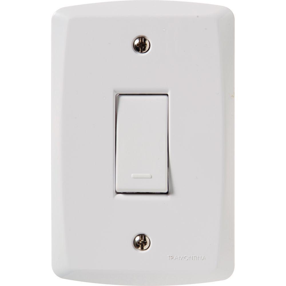 Conjunto 4x2 Com 1 Interruptor Simples 10 A 250 V Tramontina Lux2 Branco 120 Unidades - 3