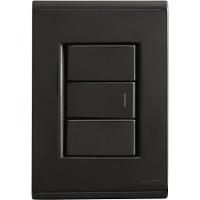 Conjunto 4x2 Com 1 Interruptor Simples 10 A 250 V Tramontina Liz Grafite - 1