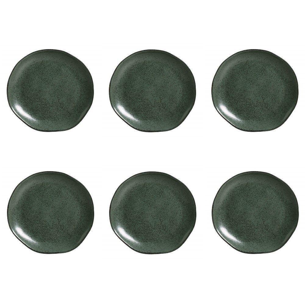 Conjunto De Pratos De Sobremesa 06 Peças Orgânico Arauco Porto Brasil - 1