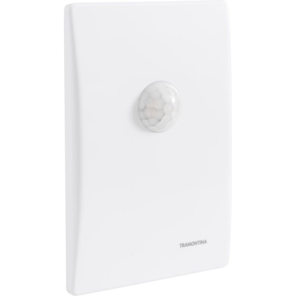 Sensor De Presença 120° De Embutir Em Parede Tramontina Bivolt Com Fotocélula Branco - 1