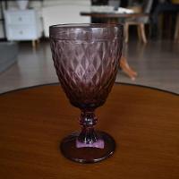 Jogo 4 Taças P-agua Vidro Bico De Abacaxi Lílas 325ml Lyor