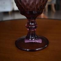 Jogo 4 Taças P-agua Vidro Bico De Abacaxi Lílas 325ml Lyor - 5