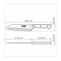 Faca Santoku Tramontina Com Lâmina Em Aço Inox Polywood Castanho 7 Polegada - 2
