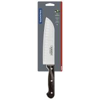 Faca Santoku Tramontina Com Lâmina Em Aço Inox Polywood Castanho 7 Polegada - 3