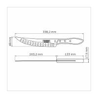 Faca Para Carne Butcher Tramontina Com Lâmina Em Aço Inox E Cabo Em Madeira Tratada Polywood - 3