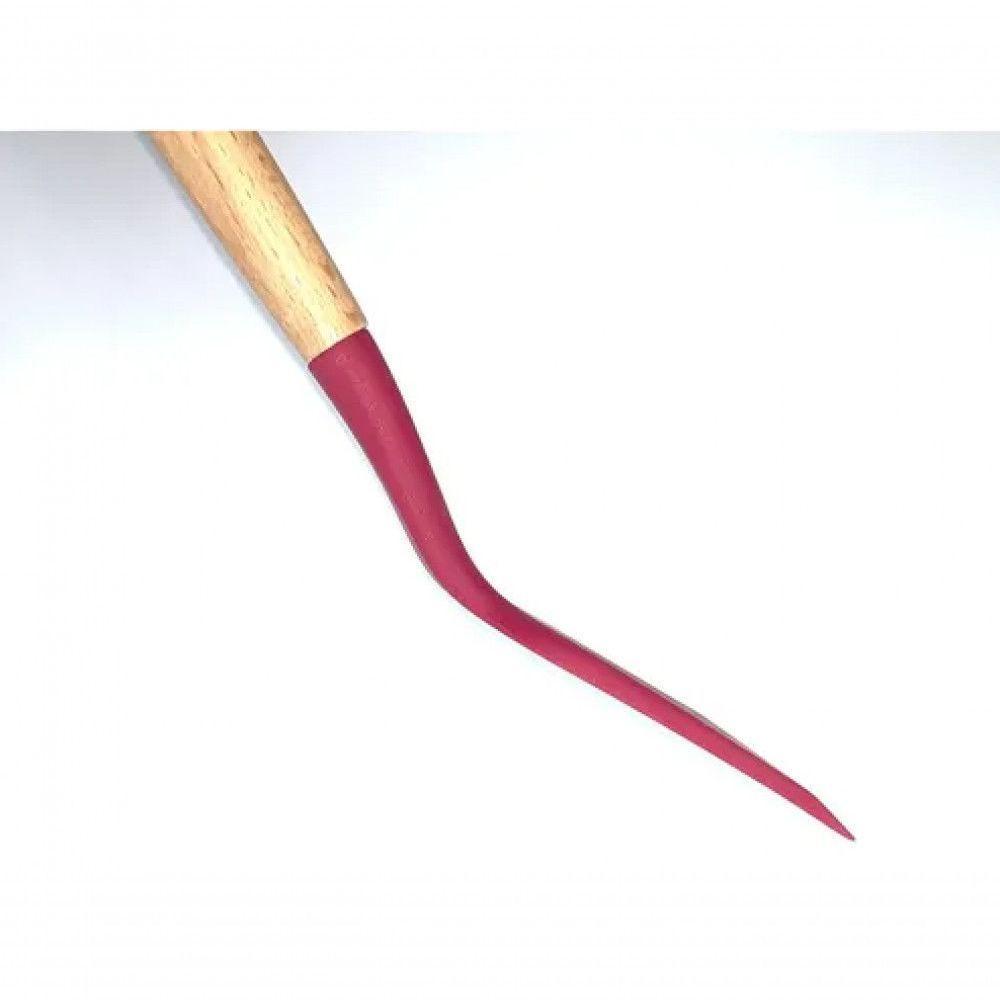 Espatula Vazada Silicone Vermelho Cabo Madeira 32 Cm - Well - 2