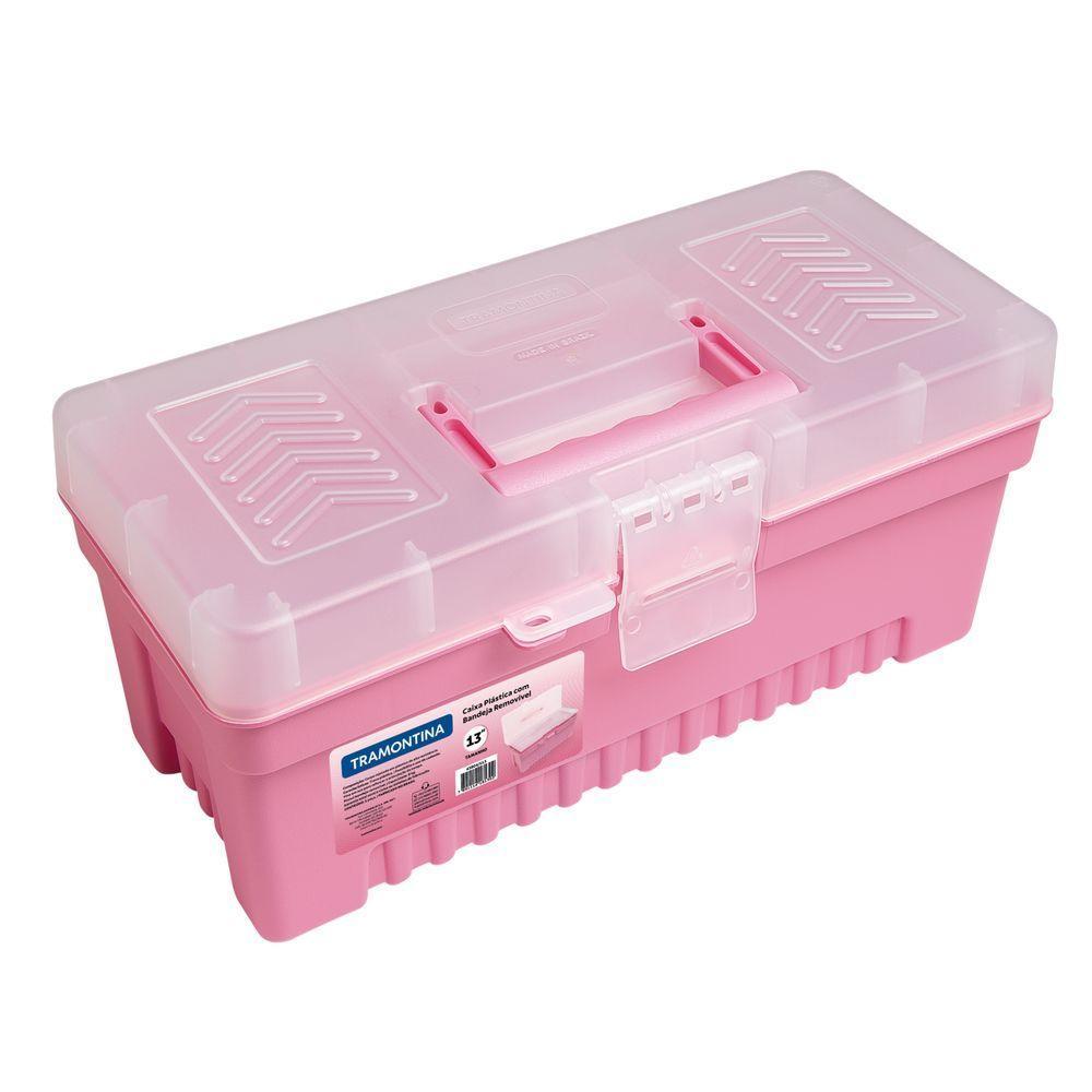 Caixa Plástica Para Ferramentas 13 Polegada Tramontina Com Bandeja Removível - 4