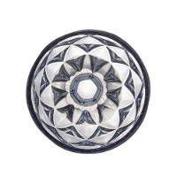 Jogo 10 Taças De Vidro Diamond Diamante Azul Metálico Para água 325ml Lyor - 5