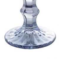 Jogo 8 Taças De Vidro Diamond Diamante Azul Metálico Para água 325ml Lyor - 8