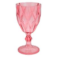 Jogo 10 Taças De Acrílico Vermelha Diamond Diamante Festa Piscina Plástico 330ml Lyor - 3