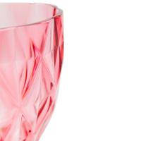 Jogo 6 Taças De Acrílico Vermelha Diamond Diamante Festa Piscina Plástico 330ml Lyor - 6