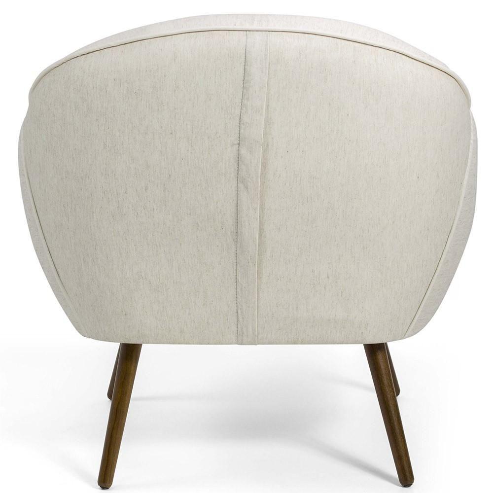 Poltrona Fixa Com Pés Palito Nina Linho Bege B-298 - 8