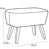 Poltrona Fixa Com Puff Pés De Madeira Veludo Marsala C-278 - 3