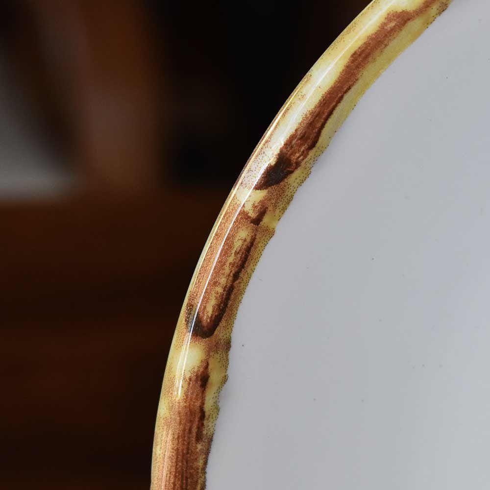 Jogo 4 Pratos Sobremesa 20cm Bambu Cerâmica Scalla 1ª Linha - 5