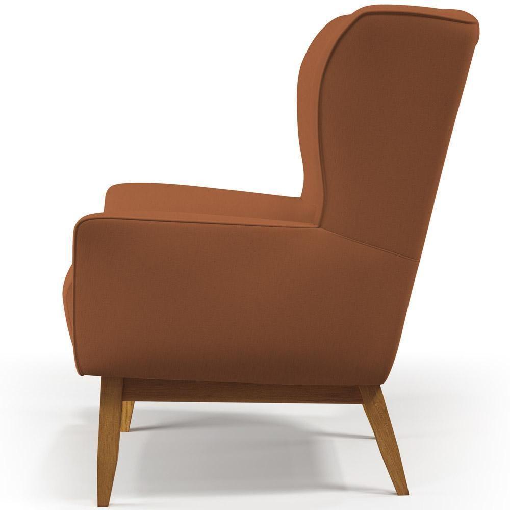 Kit Poltrona Milena D02 Com Puff Viseo Veludo Telha C-262 - 3