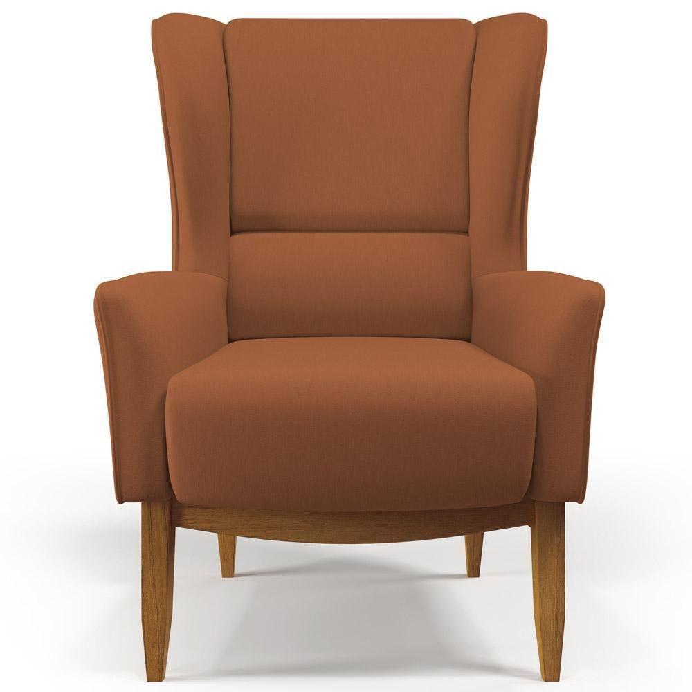 Kit Poltrona Milena D02 Com Puff Viseo Veludo Telha C-262 - 4