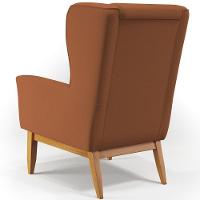 Kit Poltrona Milena D02 Com Puff Viseo Veludo Telha C-262 - 2