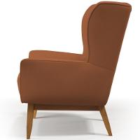 Kit Poltrona Milena D02 Com Puff Viseo Veludo Telha C-262 - 3