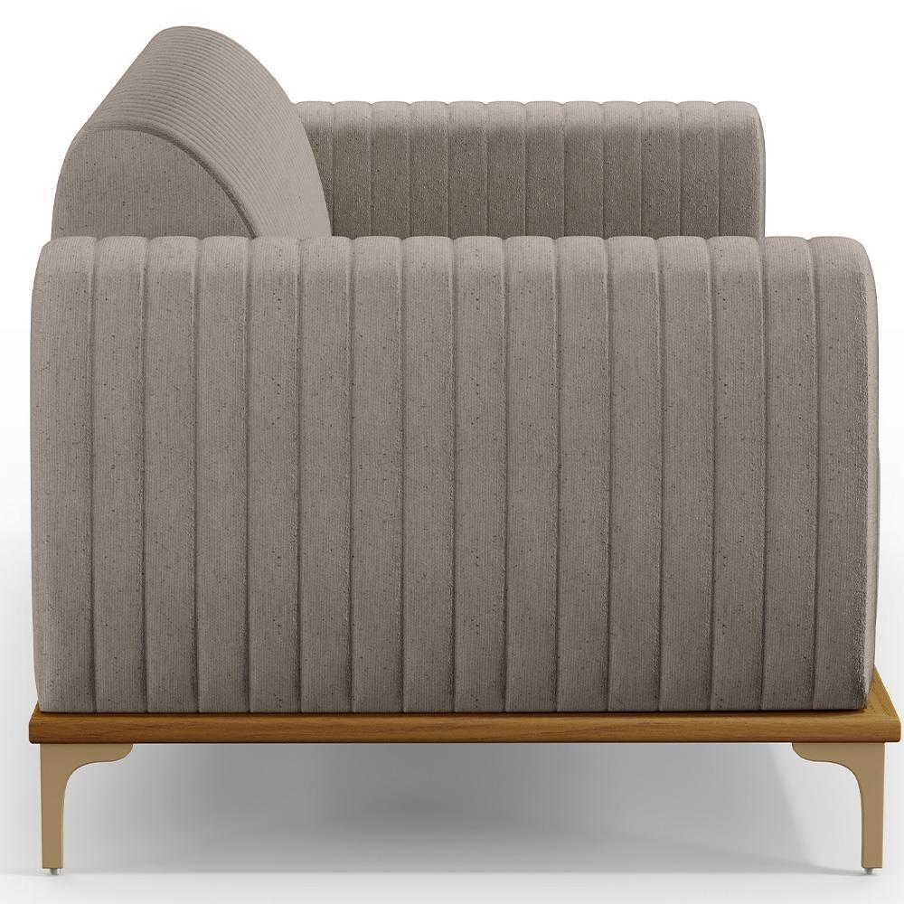 Kit Sofá 2 Lugares 150Cm Com Poltrona Molino Bege C-107 - 4