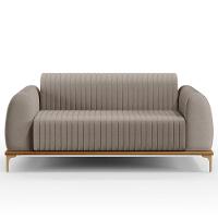 Kit Sofá 2 Lugares 150Cm Com Poltrona Molino Bege C-107 - 5