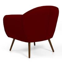 Poltrona Com Pés Palito Nina Veludo Marsala C-278 - 3