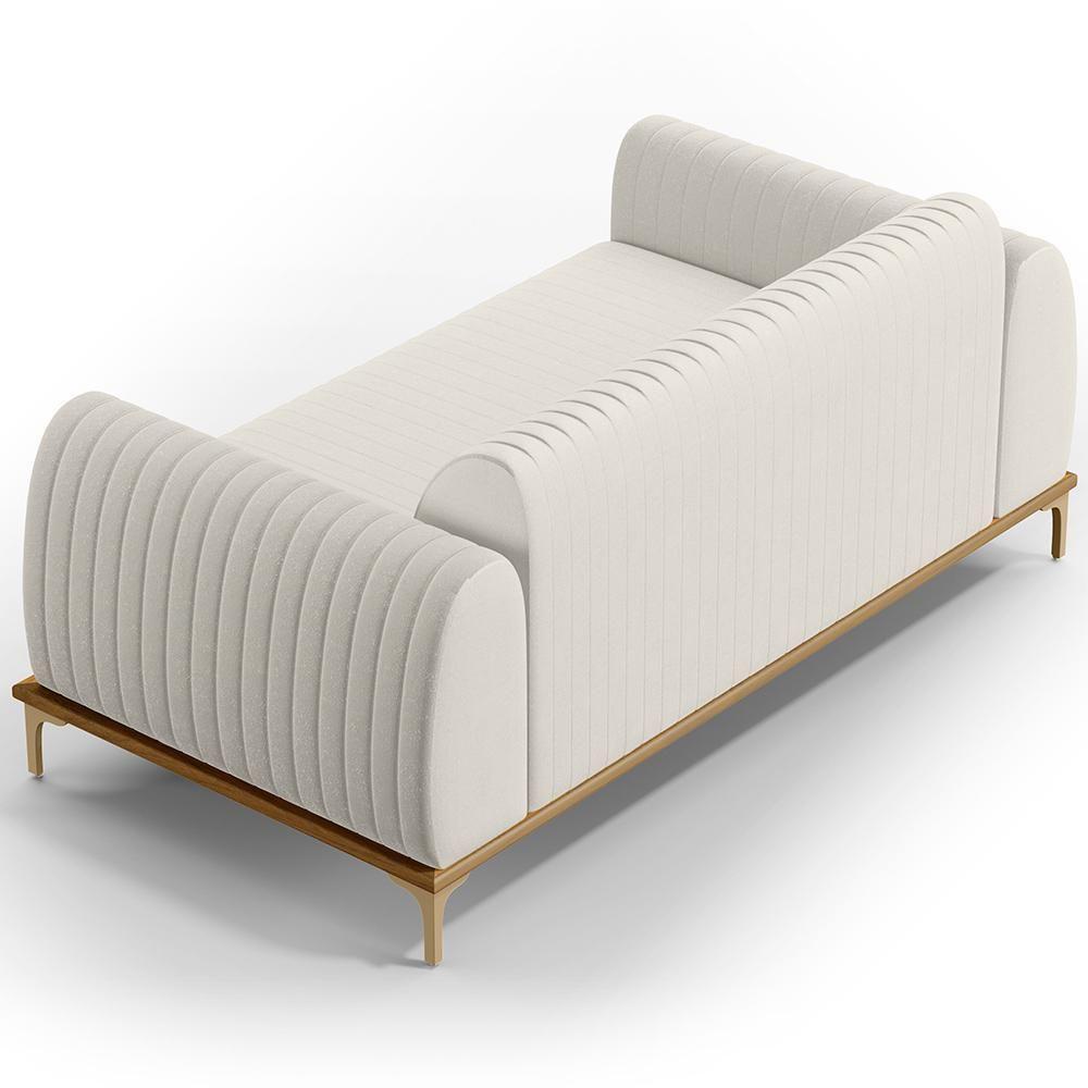 Kit Sofá 3 Lugares 180Cm Com Poltrona Molino Cru C-443 - 2