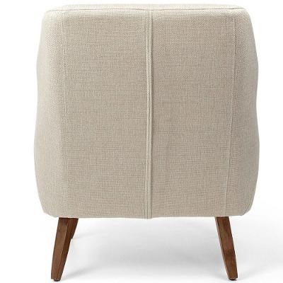 Poltrona Fixa Decorativa Paloma D02 Linho Bege Lyam Decor