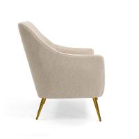 Kit 2 Poltronas Paloma New Bronze D02 Linho Bege C-129