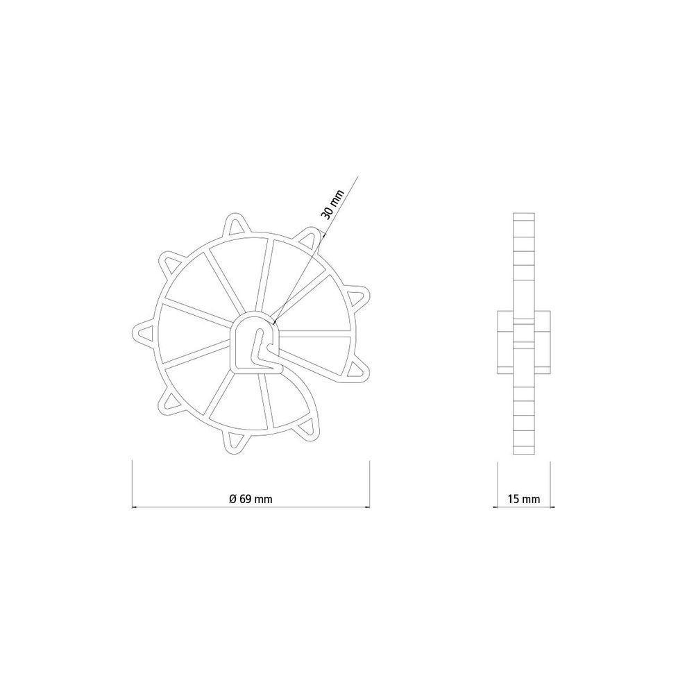 Espaçador Plástico Circular Tramontina 30 Mm Para Ferragens (saco Com 100 Un.) - 2