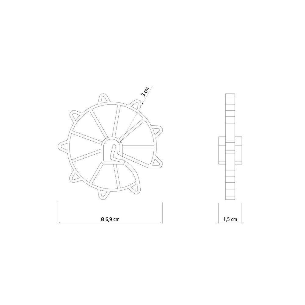 Espaçador Plástico Circular Tramontina 30 Mm Para Ferragens (saco Com 100 Un.) - 3
