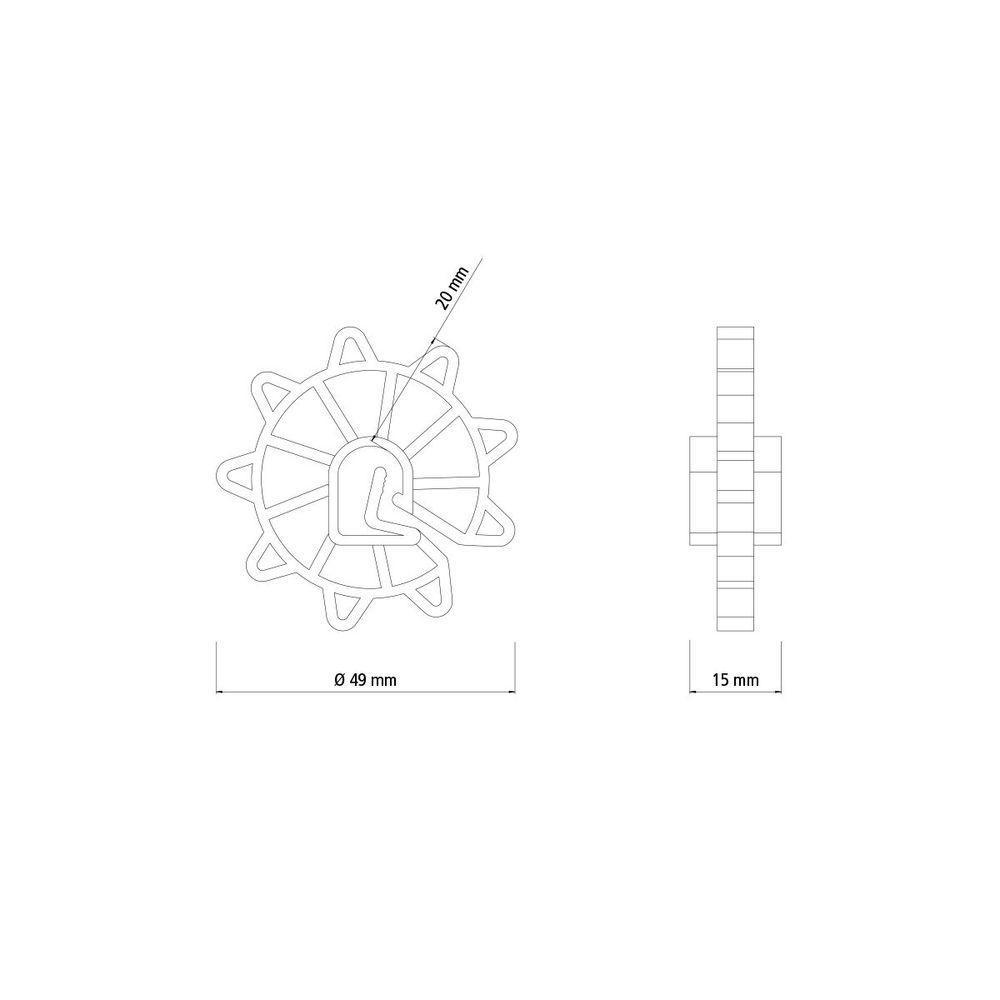 Espaçador Plástico Circular Tramontina 20 Mm Para Ferragens (saco Com 100 Un.) - 2