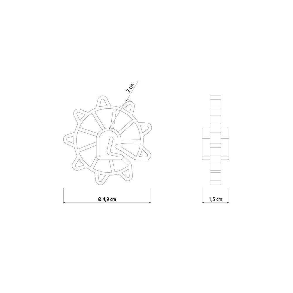 Espaçador Plástico Circular Tramontina 20 Mm Para Ferragens (saco Com 100 Un.) - 3