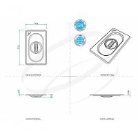 Kit 6 Tampas Cuba Gastronomica Rechaud Inox 1-9x65mm Brasinox - 1