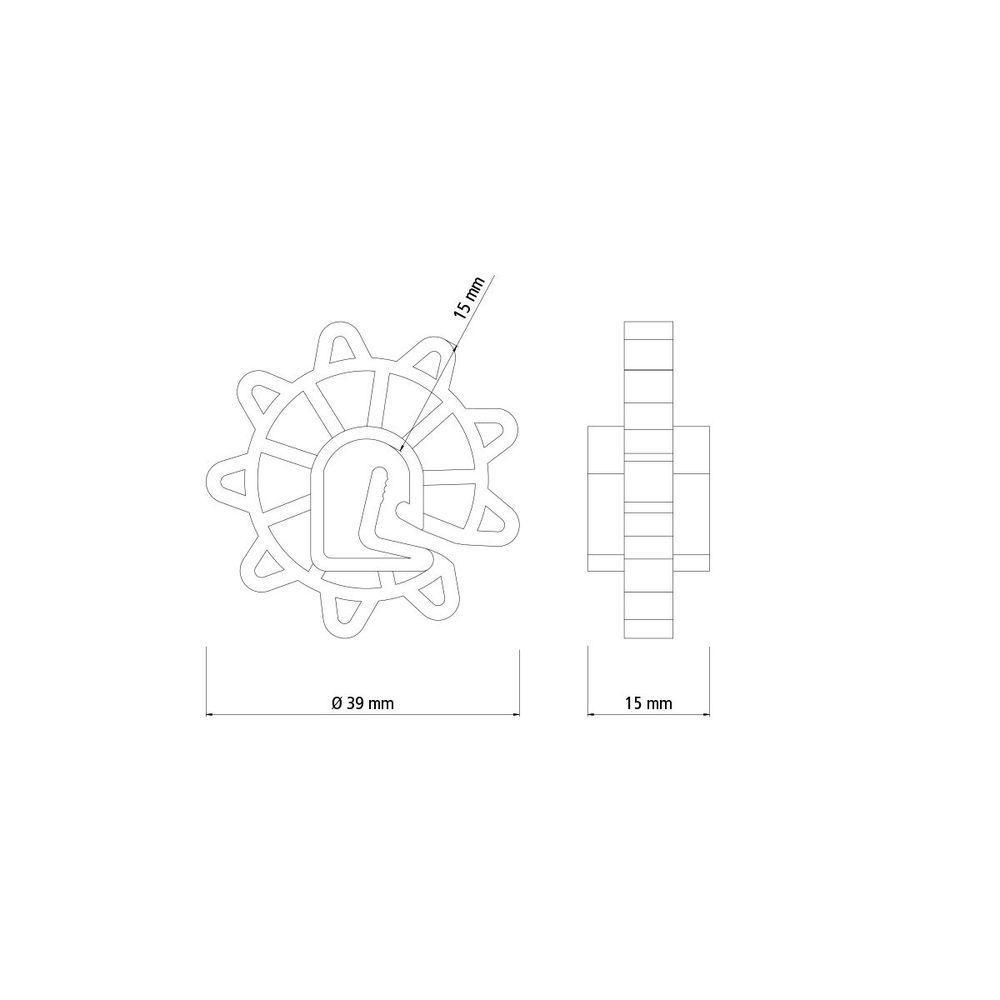 Espaçador Plástico Circular Tramontina 15 Mm Para Ferragens (saco Com 100 Un.) - 2