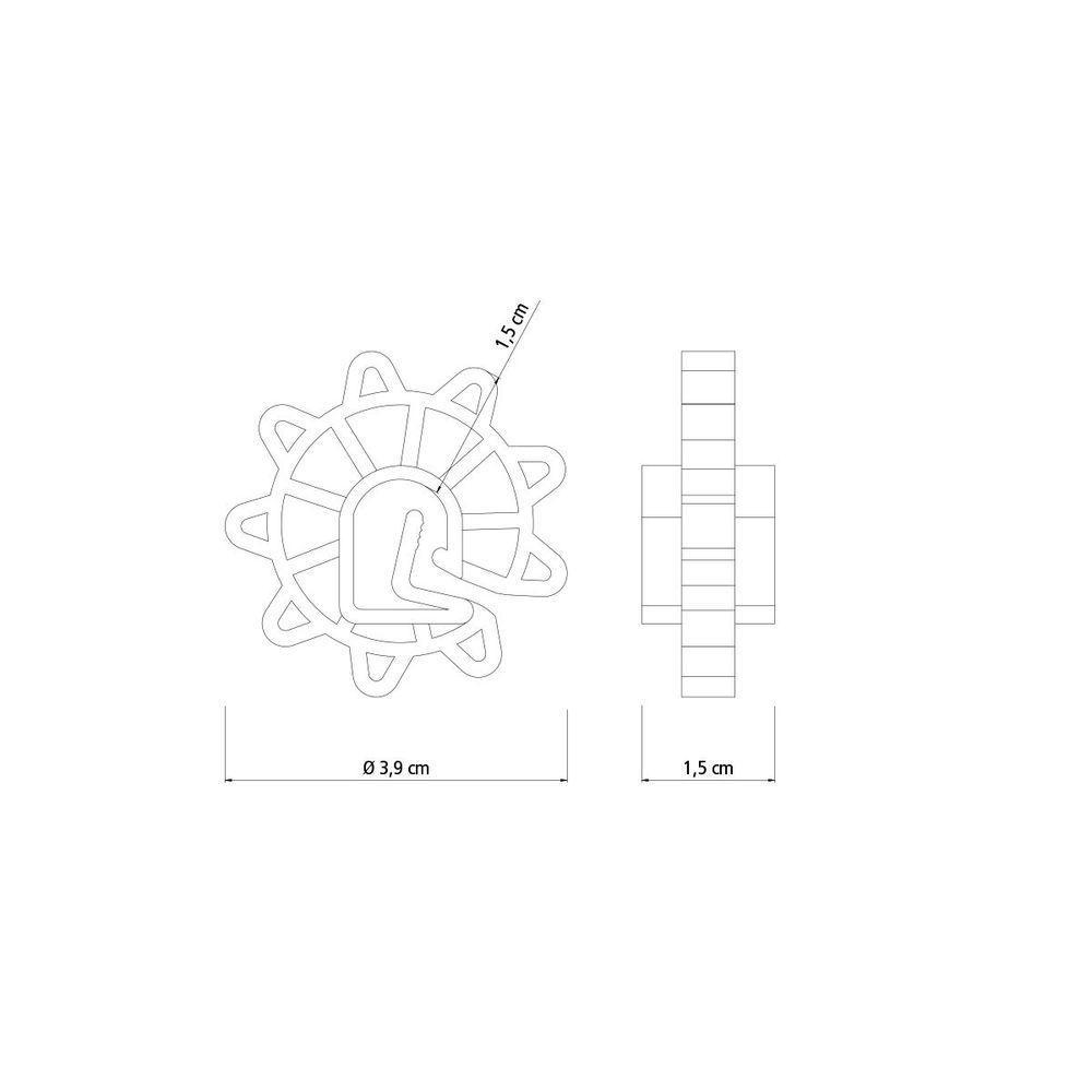 Espaçador Plástico Circular Tramontina 15 Mm Para Ferragens (saco Com 100 Un.) - 3