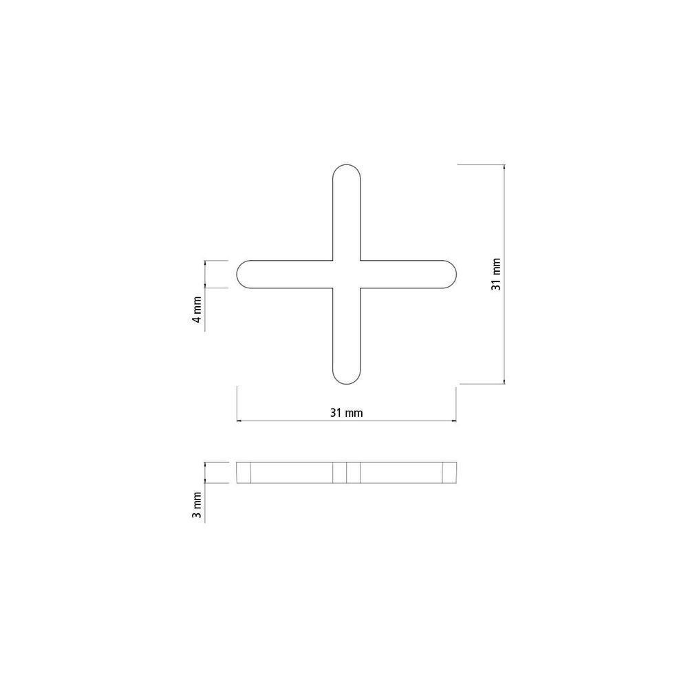 Espaçador Cruzeta Plástico Tramontina 4 Mm (saco Com 100 Un.) - 8