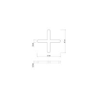 Espaçador Cruzeta Plástico Tramontina 4 Mm (saco Com 100 Un.) - 3